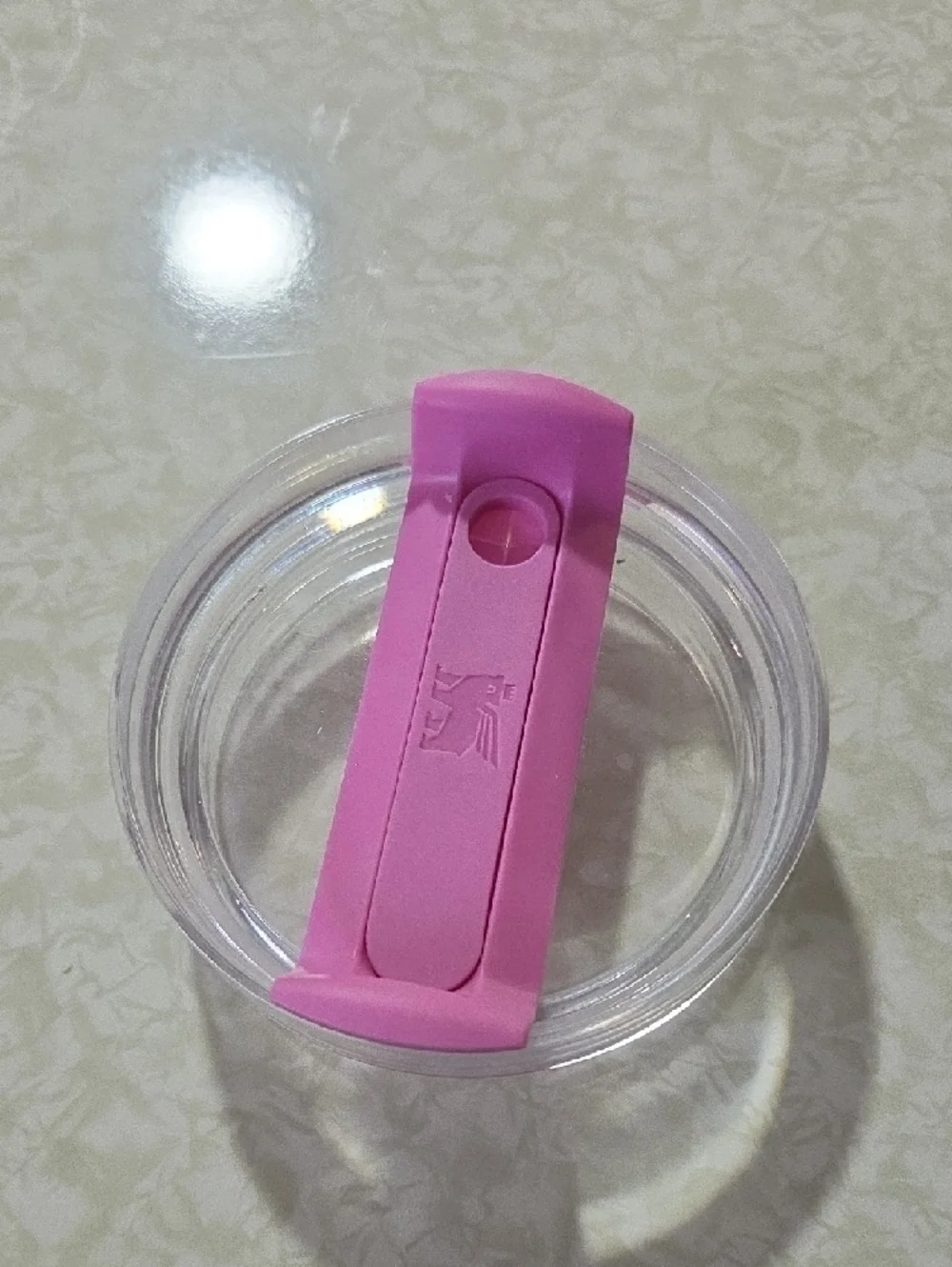 Stanley Plum Travel Tumbler with Pink Handle - Picture 4 of 5